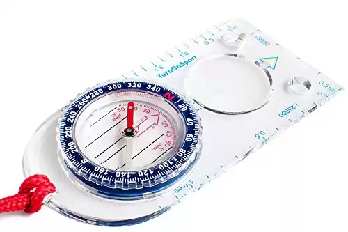 Orienteering Compass - Hiking Backpacking Compass | Advanced Scout Compass Camping and Navigation | Boy Scout Compass Kids - Children Compasses for Map Reading - Baseplate Compass Survival