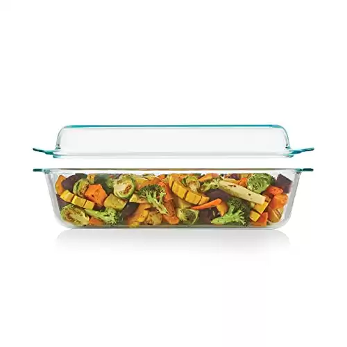 Pyrex Deep 2-in-1 Glass Baking Dish with Glass Lid 5.2-Qt (9"x13")