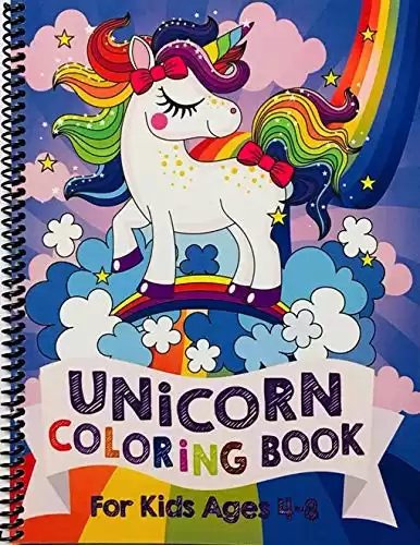 Unicorn Coloring Book: For Kids Ages 4-8(Spiral-bound)