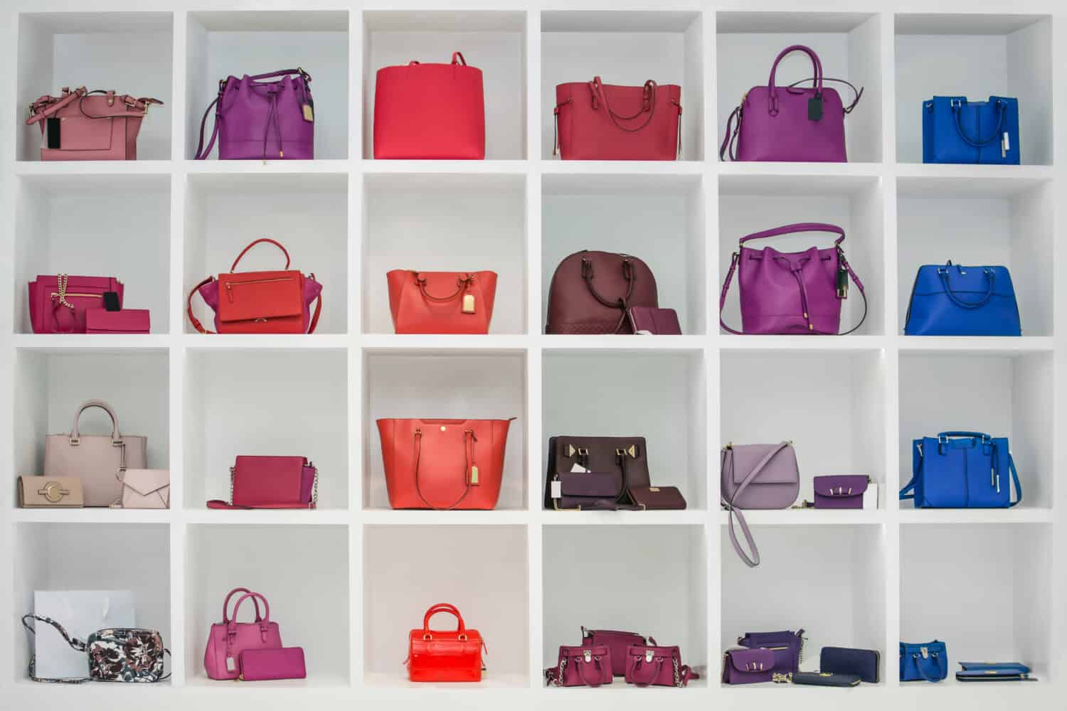 elegant bags in the store