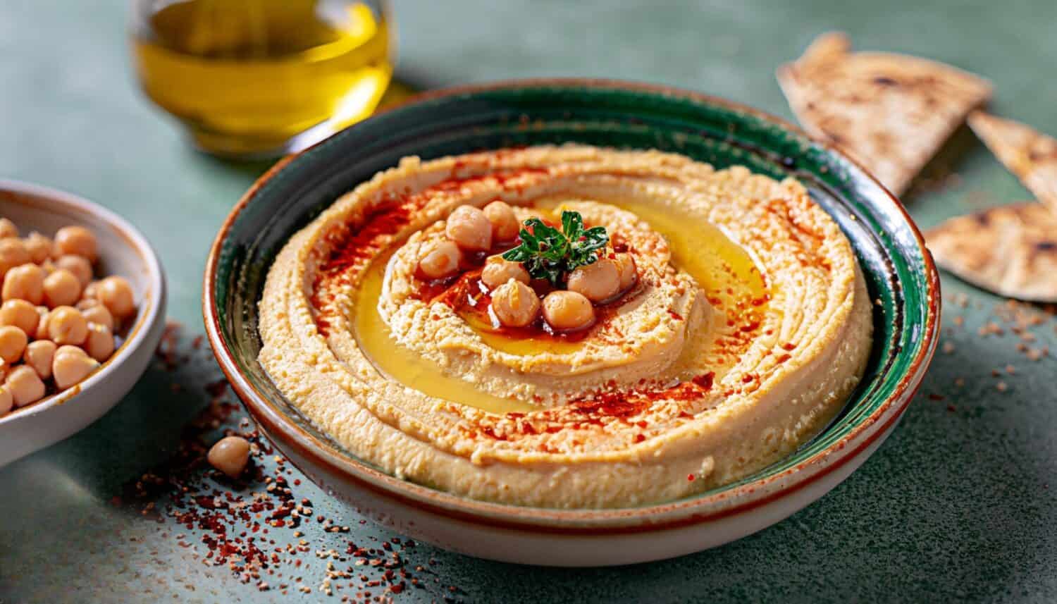 Velvety Hummus Made From Chickpeas, Tahini, Olive Oil, And A Touch Of Spice, A Dip That Never Fails To Impress