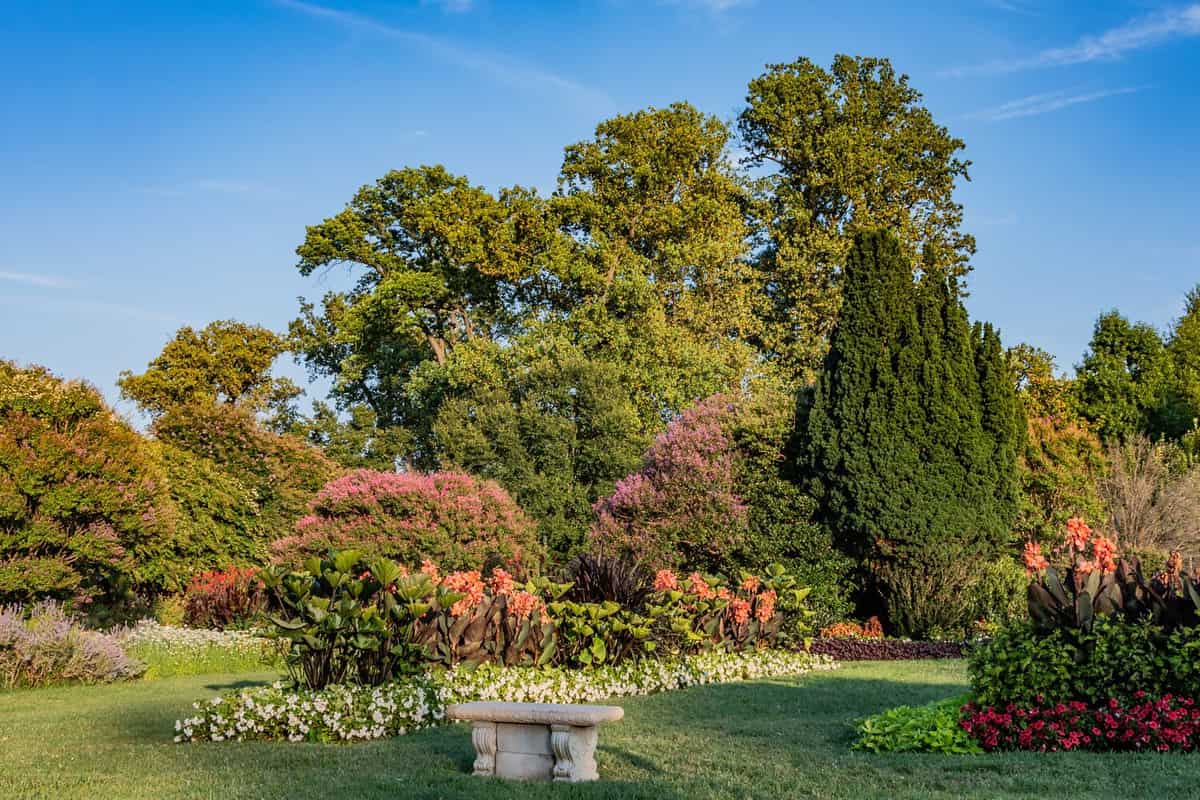 Visiting the Botanical Gardens in Druid Hill Park at Dusk, Baltimore Maryland USA