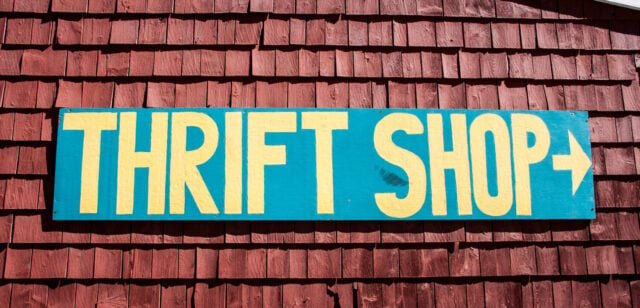 thrift shop sign