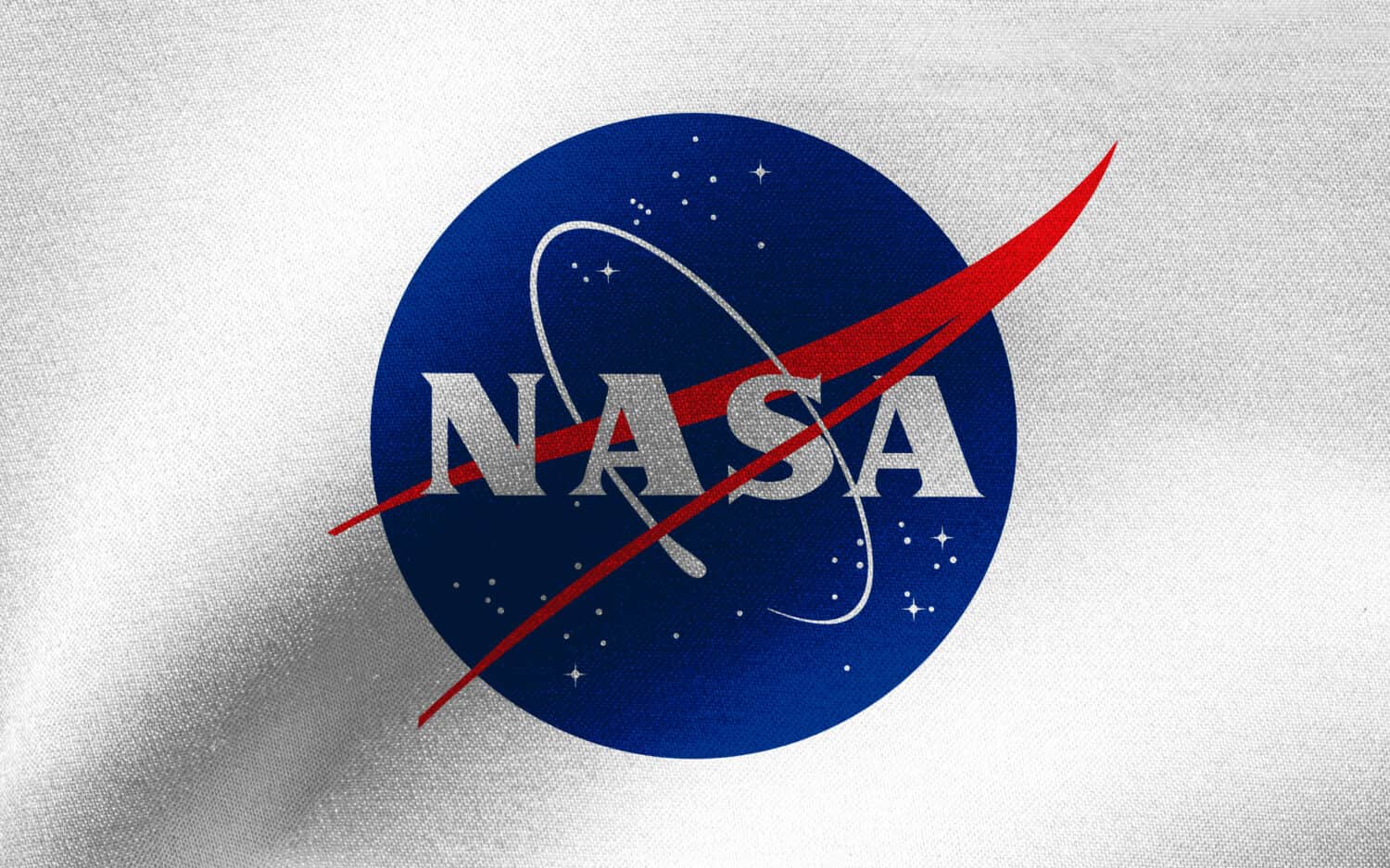 Closeup of NASA flag
