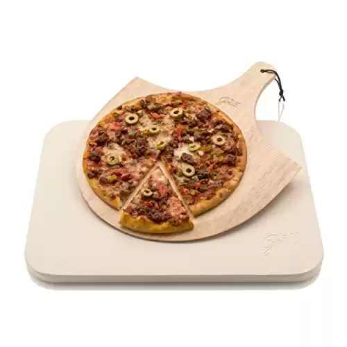 Rectangular Pizza Stone For Oven Baking & BBQ Grilling