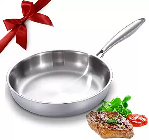 DELARLO Whole body Tri-Ply Stainless Steel 12 inch Frying Pan