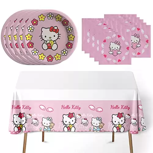 41 Pack Hello Kitty Cat Party Supplies