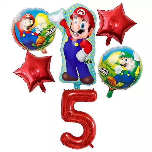 Mario Brothers Foil Balloons