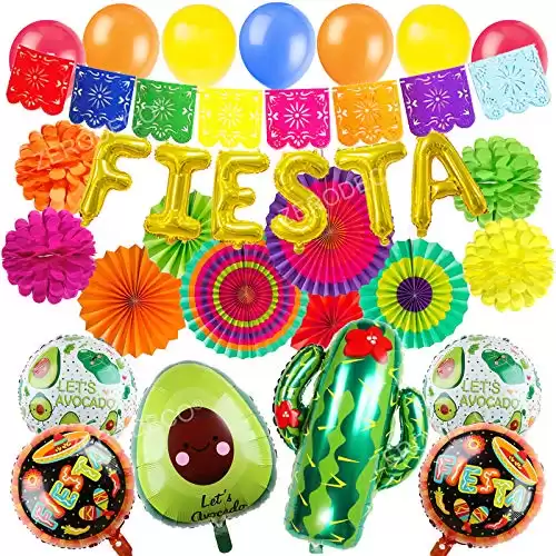 ZERODECO Fiesta Party Balloon Supplies