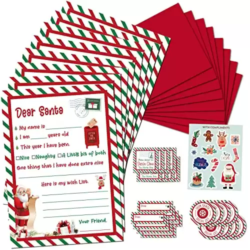 Official Letters to Santa Writing Kit for Christmas Wish List