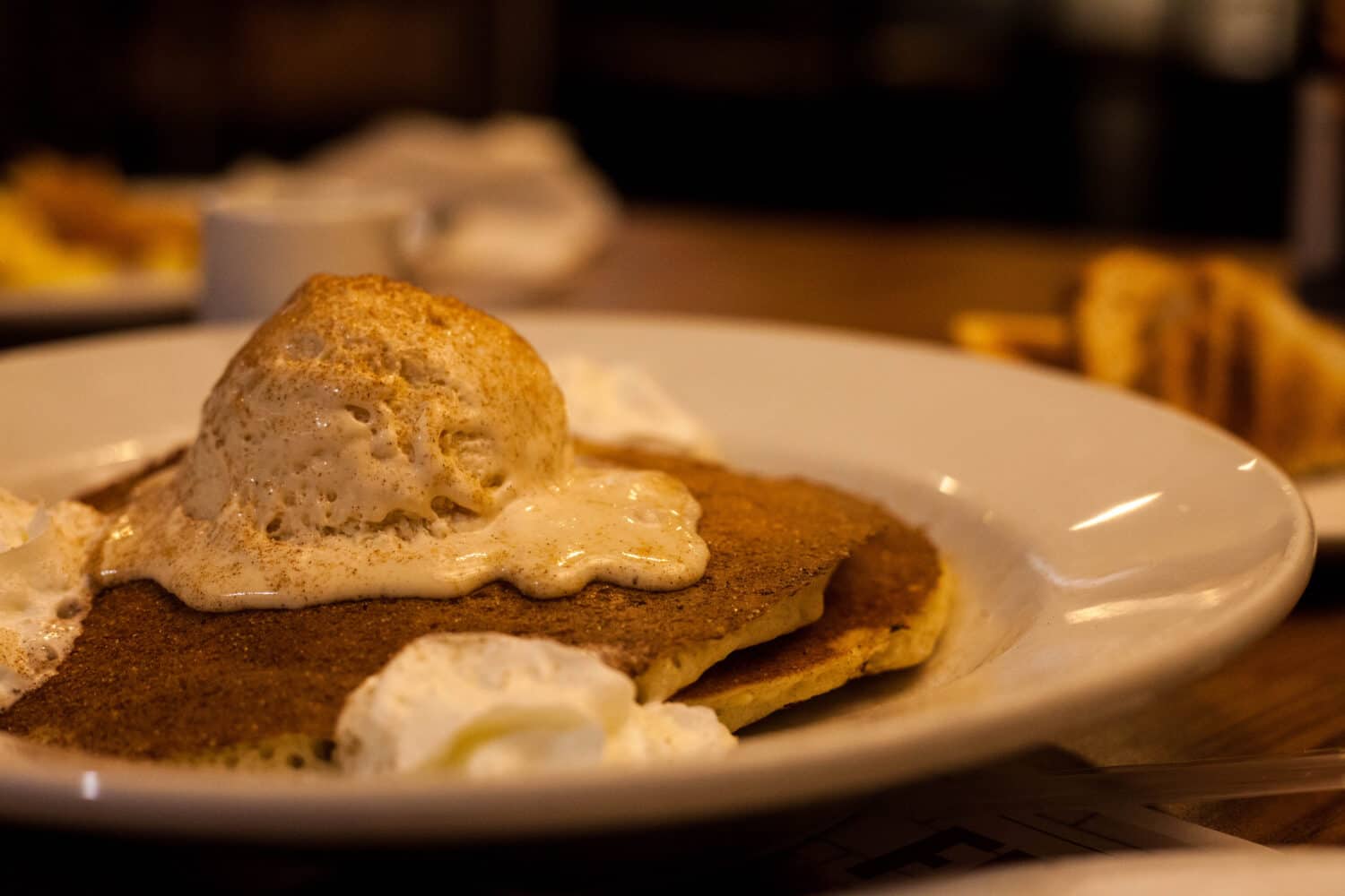 Denny's delicious tres leches pancakes