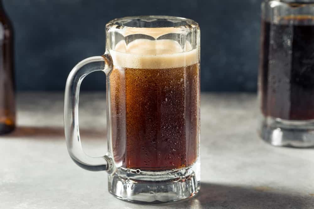 Cold Refreshing Root Beer Soda in a Glass