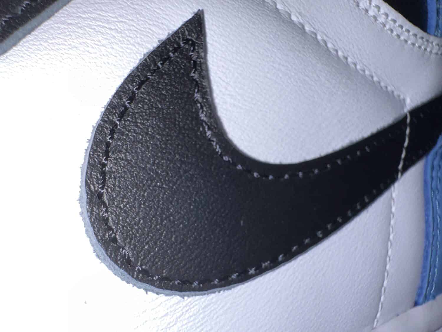 Nike logo texture on Jordan 1.