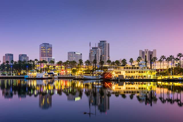 Long Beach, California, USA skyline.
