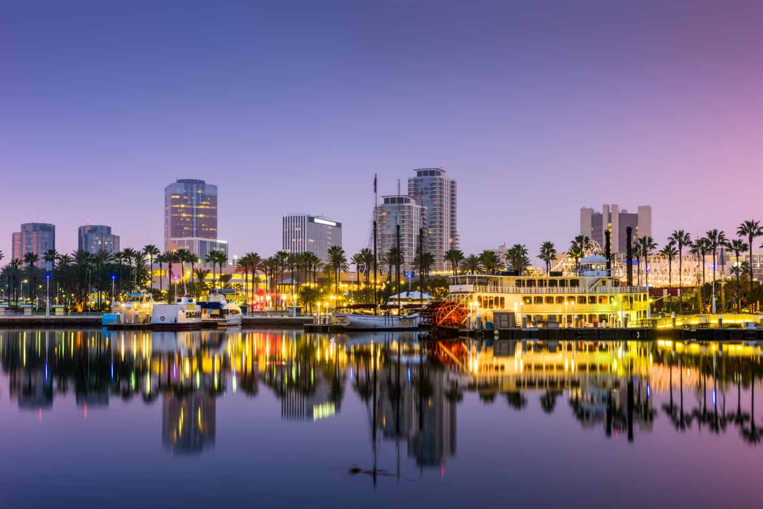 Long Beach, California, USA skyline.