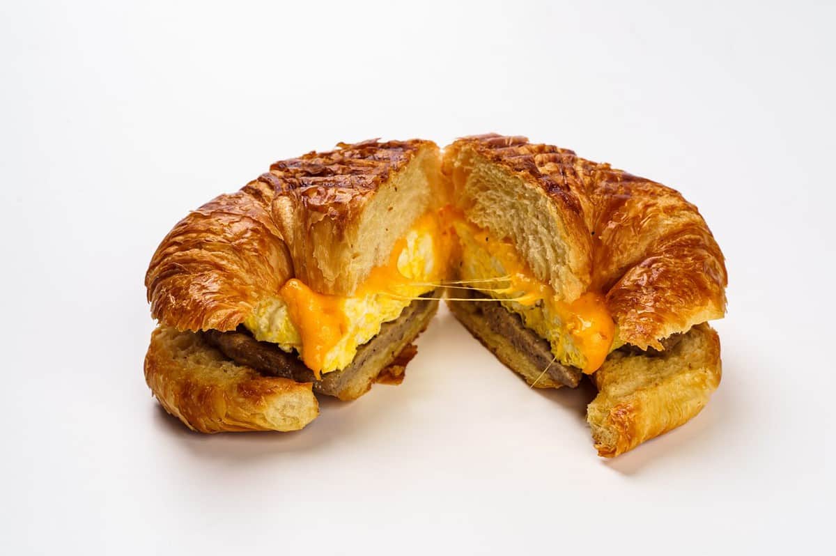 Sausage, Egg and Cheese Croissants