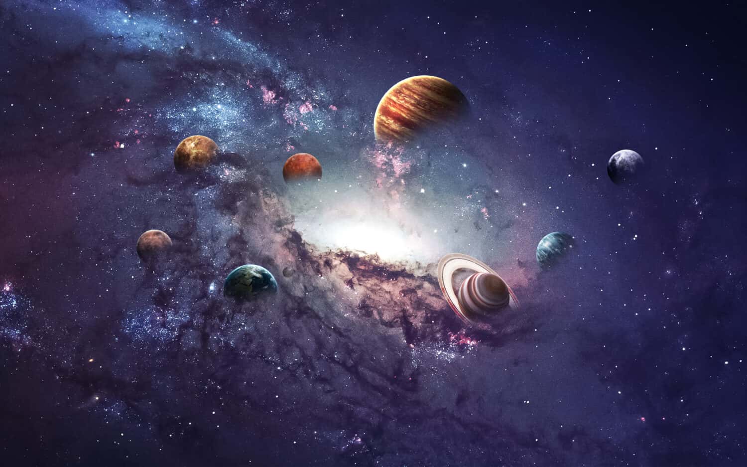 High resolution images presents creating planets of the solar system. This image elements furnished by NASA.