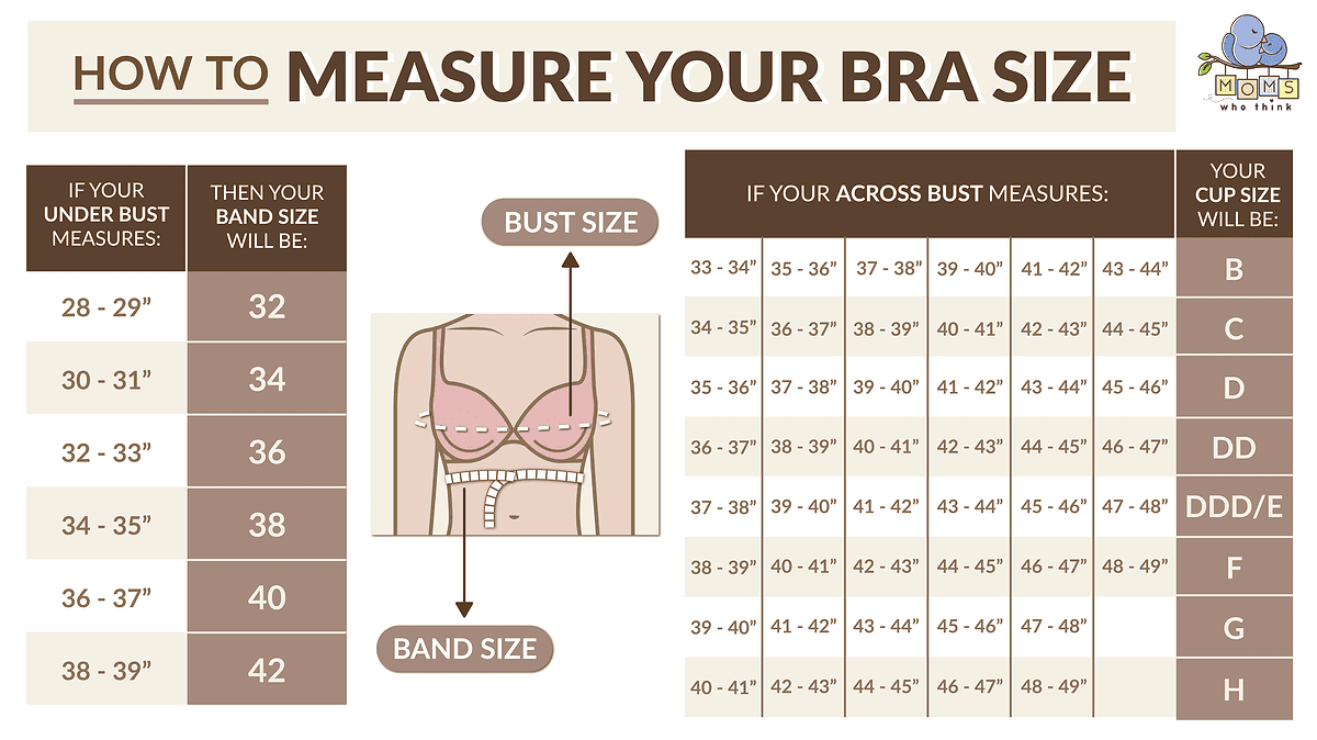 How to Measure Your Bra Size: Bra Size Charts, Band and Cup Measurement  Guide