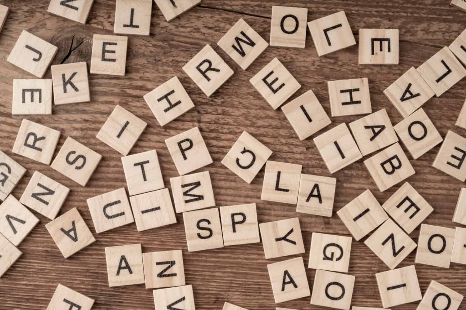 alphabets on wooden cubes as a background