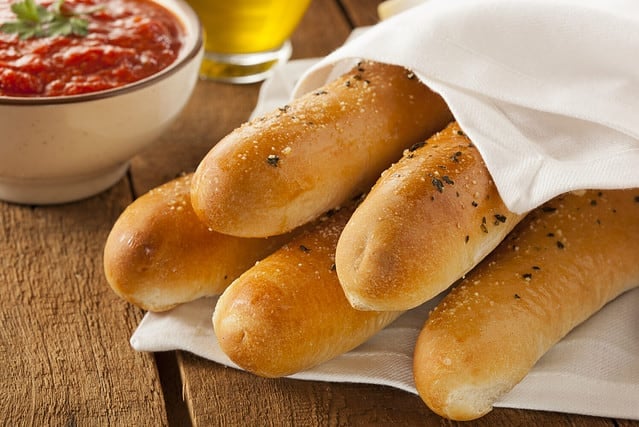 Homemade BreadSticks with Marinara Sauce and Italian Spices