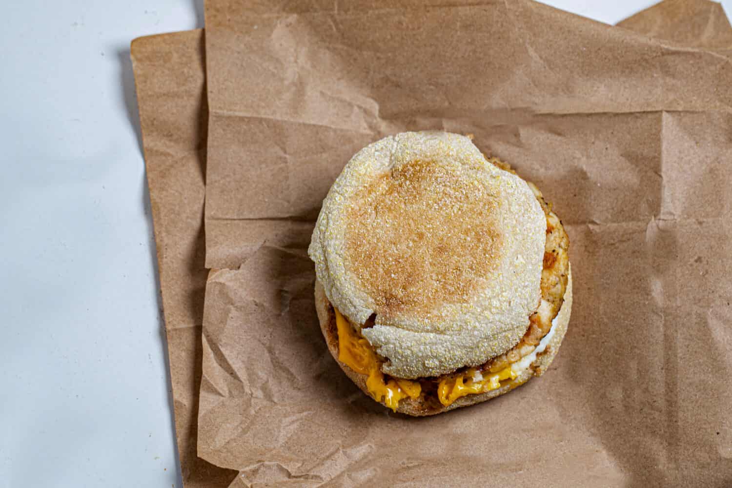 Chicken Burger and Sausage McMuffin. - Image