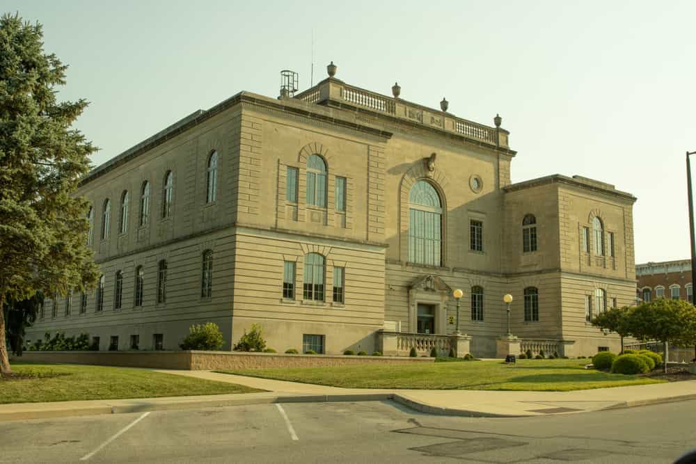 Courthouse in Bedford Indiana made from limestone quarried locally