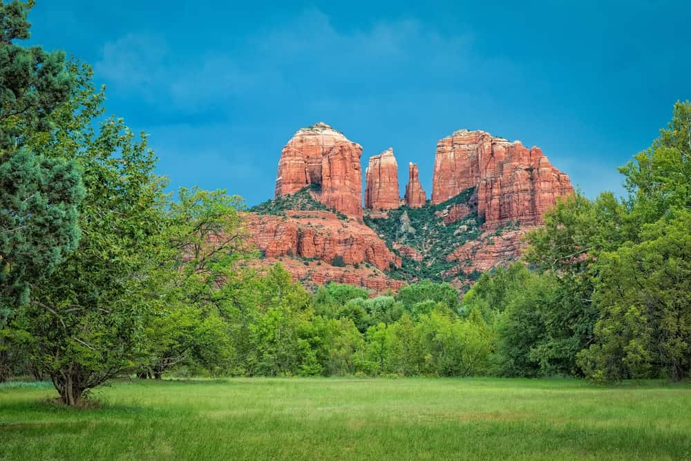 The red rock mountains in Coconino National Forest, Arizona, USA