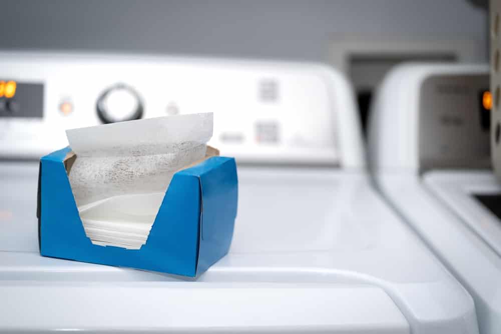 Dryer Sheets used for laundry static removal and cleaning hacks. Also freshens laundry.