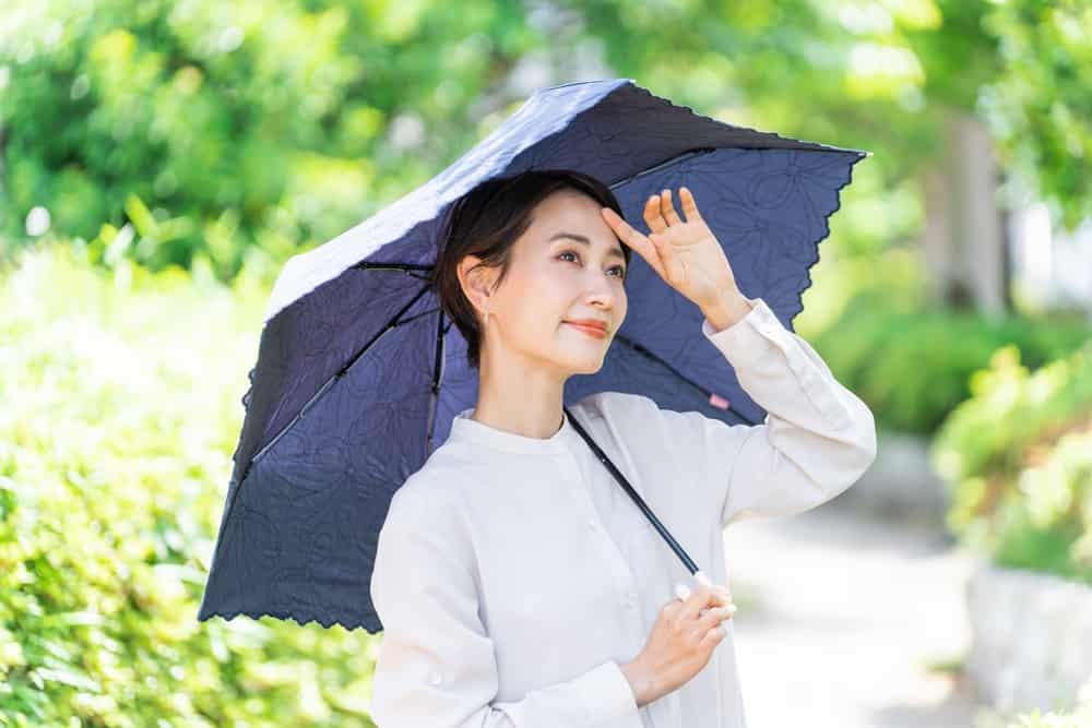 Asian woman with a parasol