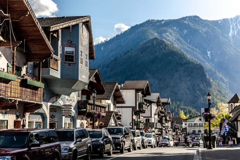 Leavenworth City Street Cascade Mountains