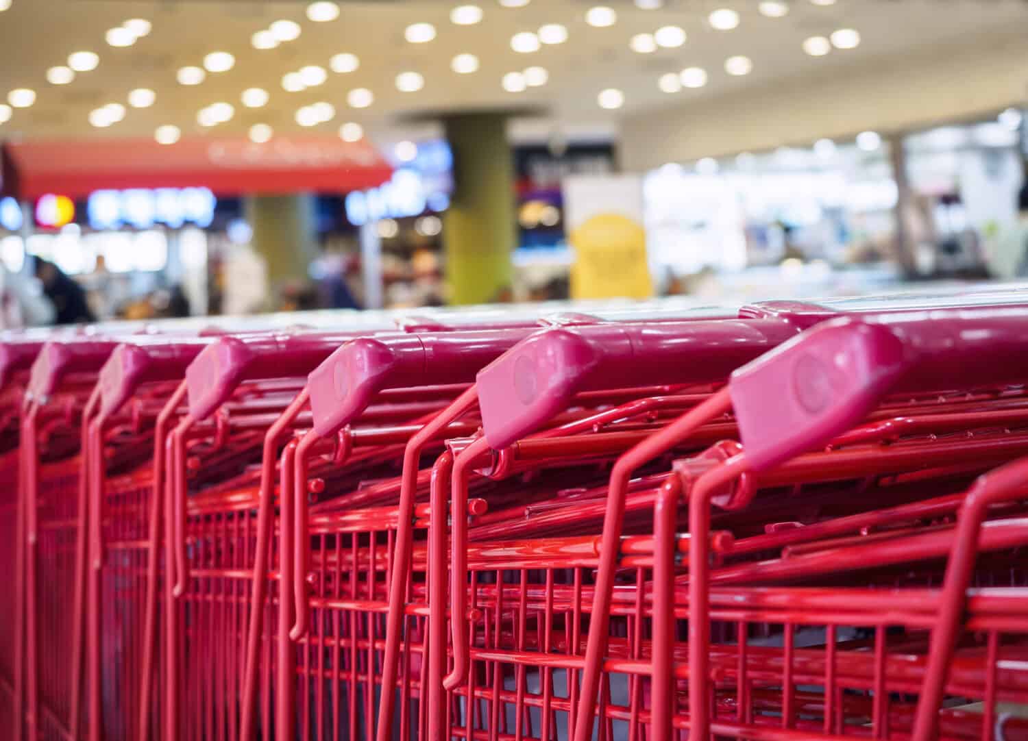 Supermarket Trolley Shopping Consumer Retail Business concept