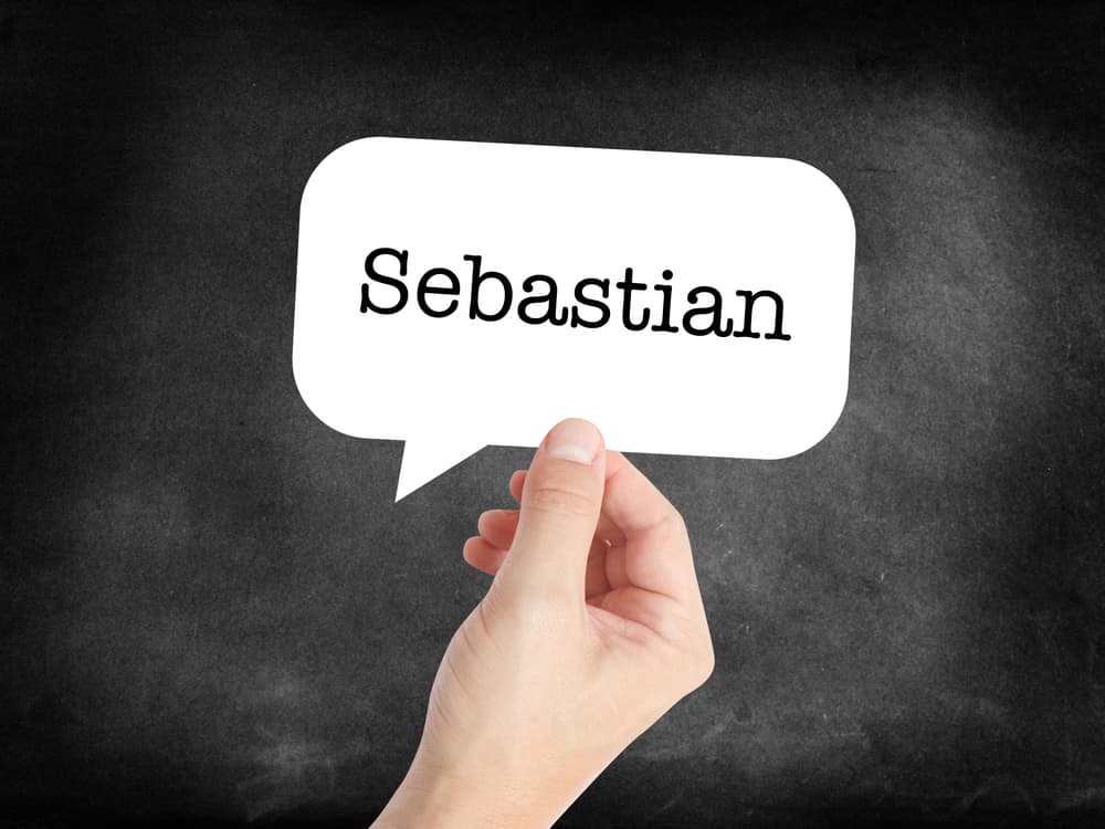 Sebastian written in a speechbubble