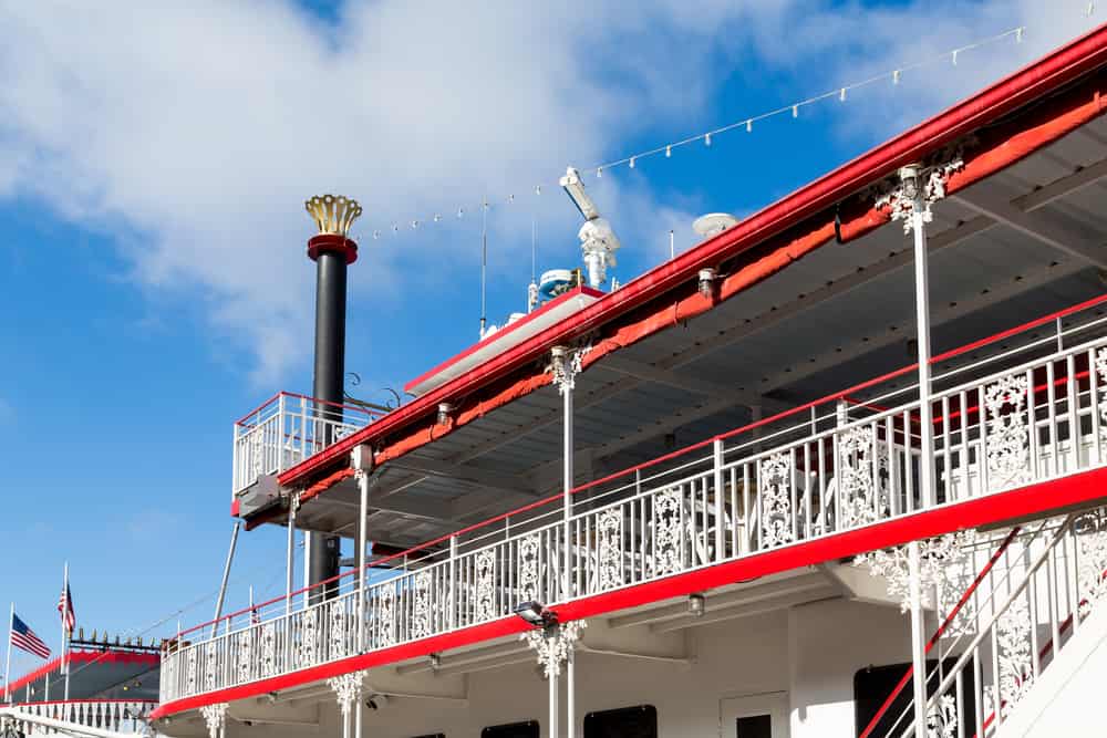 Details on a classic riverboat on the Savannah River