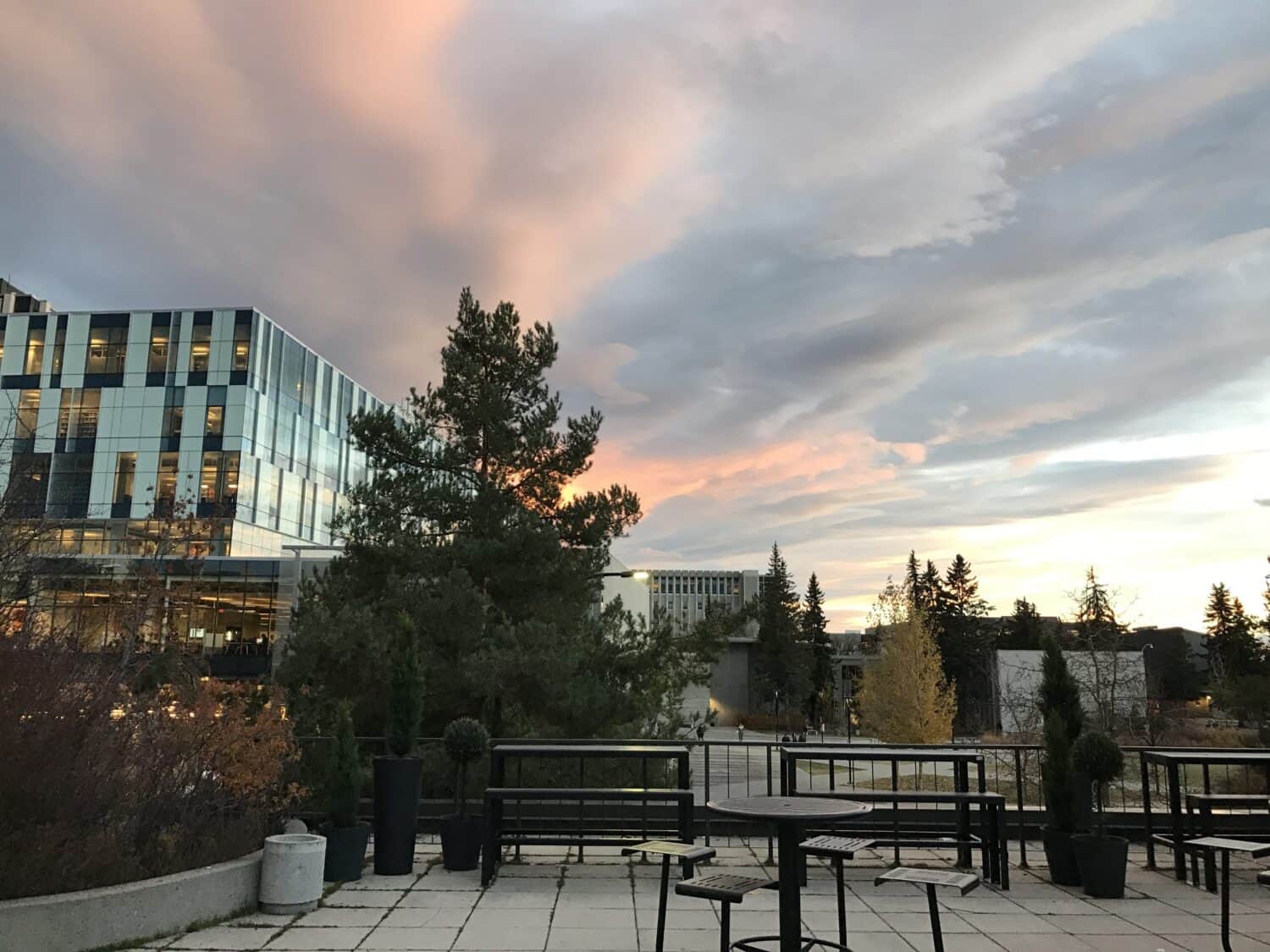 University of Calgary , Calgary has amazing cloudy sky and sunset