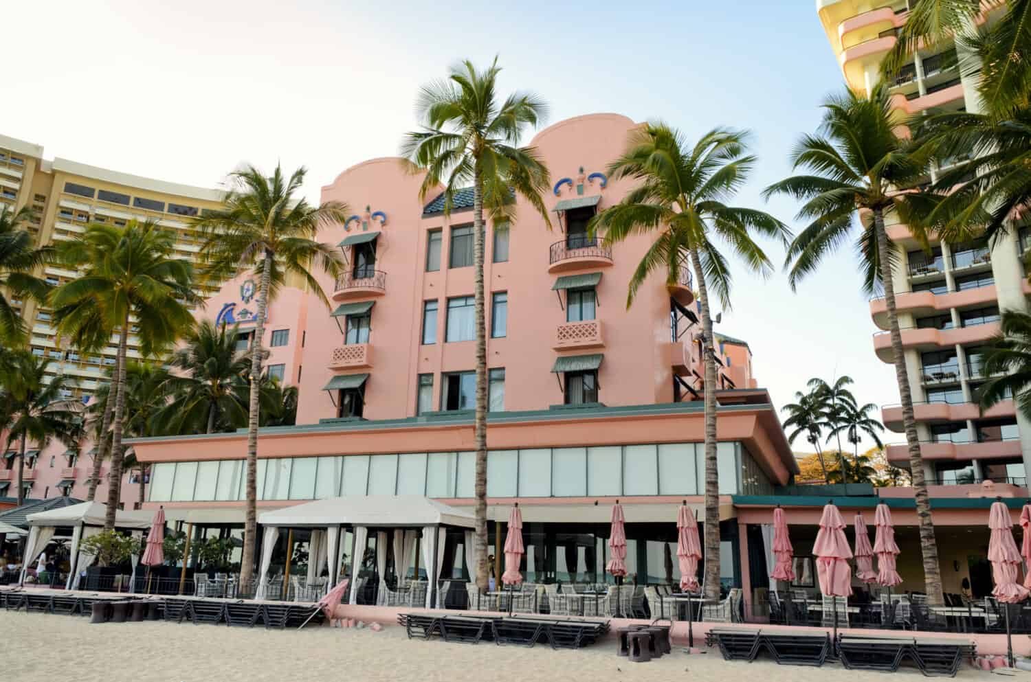 One of the first hotels established in Waikiki, The Royal Hawaiian is considered one of the flagship hotels in Hawaii tourism.
