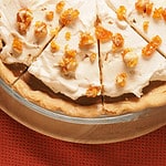 Butterscotch Cream Pie with caramel on topping