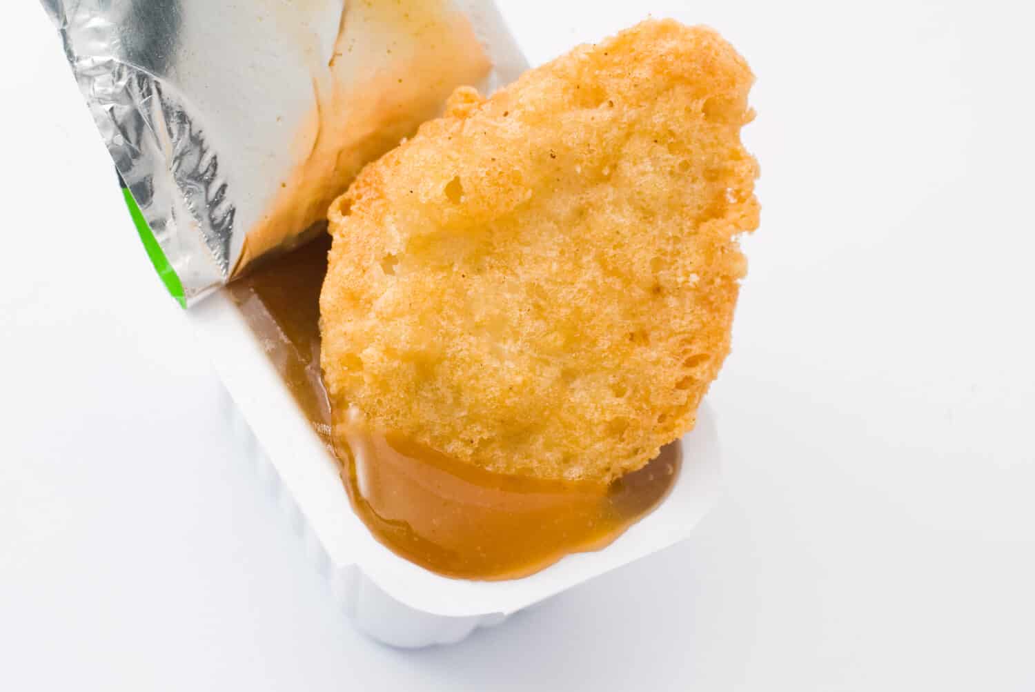 Chicken McNuggets, with ketchup