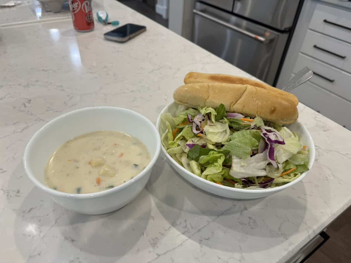 Olive Garden Soup, Salad, and Breadsticks at Home