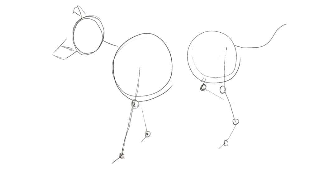 How to draw a dog step 2