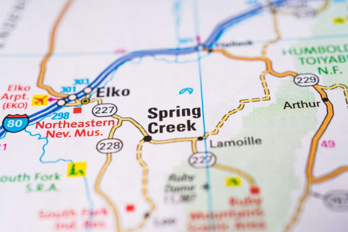 Spring Creek on the USA map