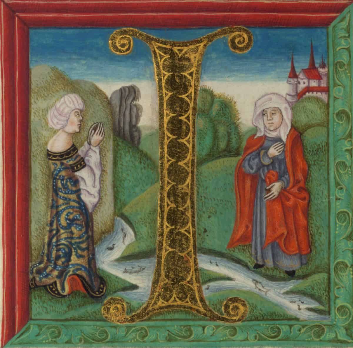 Illuminated Manuscript, Bible (part), Naomi and Ruth, Walters Manuscript W.805, fol. 155v - 7351796512