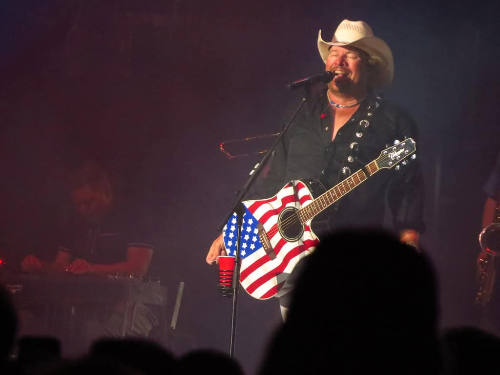 "Courtesy of the Red, White and Blue"