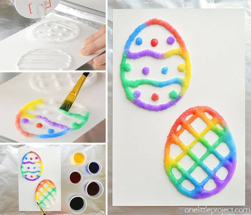 Salt Painted Easter Eggs