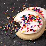 Rainbow Frosted Cookies