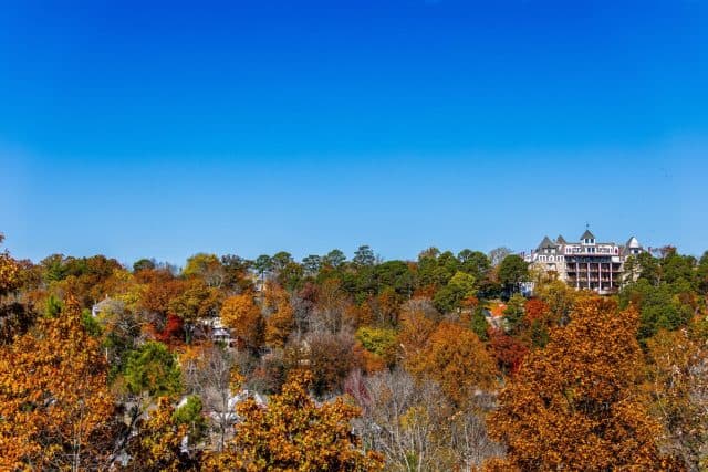 Beautiful autumn scenery at Eureka Springs Arkansas.
