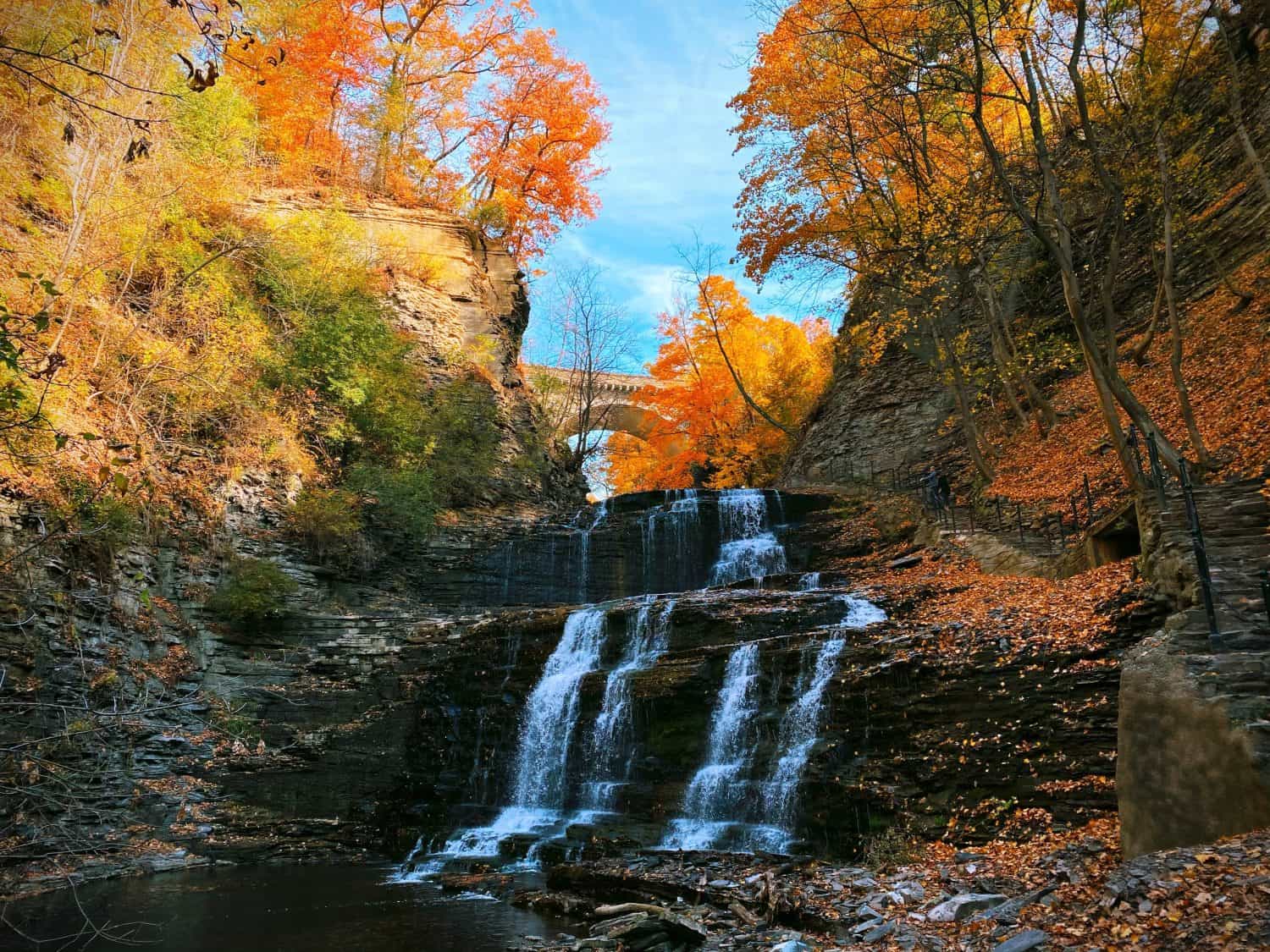 Cascadilla Gorge in Ithaca, New York