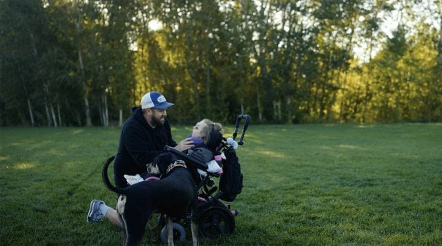 Brady Crandall, co-founder of Youth Crews, with daughter Gilli