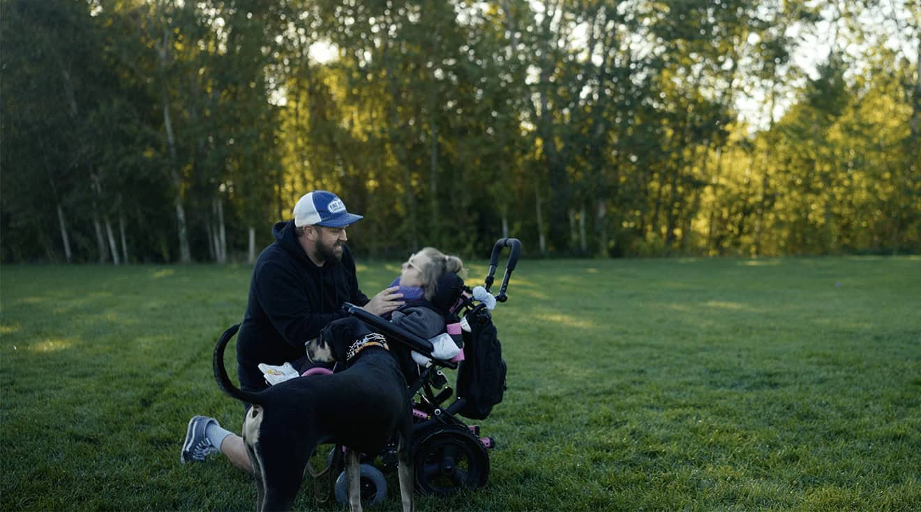 Brady Crandall, co-founder of Youth Crews, with daughter Gilli