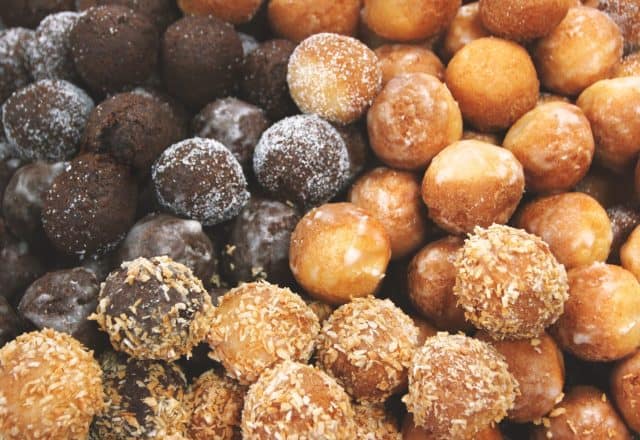 An assortment of donut holes