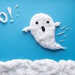 Hang Cotton Ball Ghosts